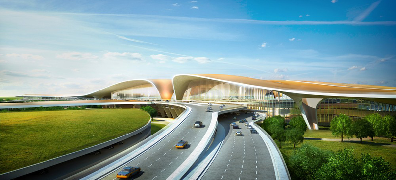 Illustration for article titled PekĂn estrenará la segunda terminal de aeropuerto más grande del mundo